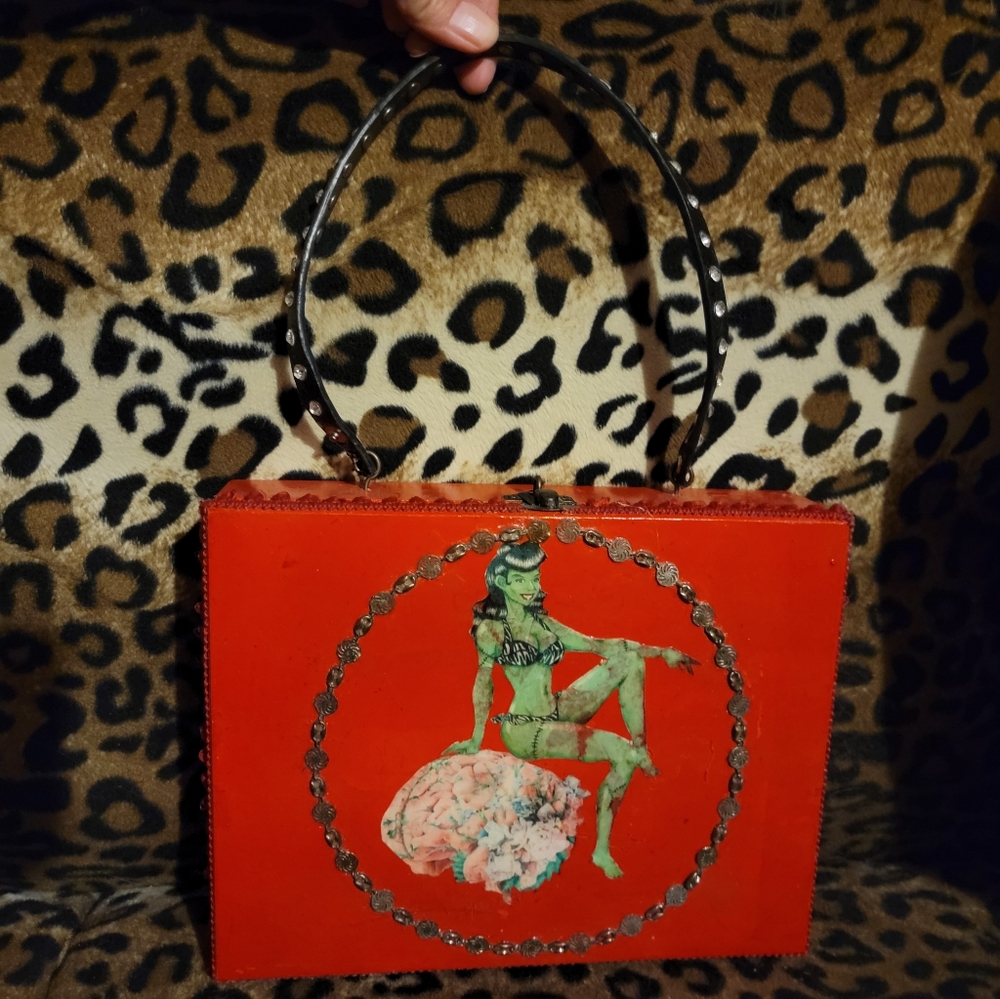 Cigar Box Purse. Zombie Pinups.